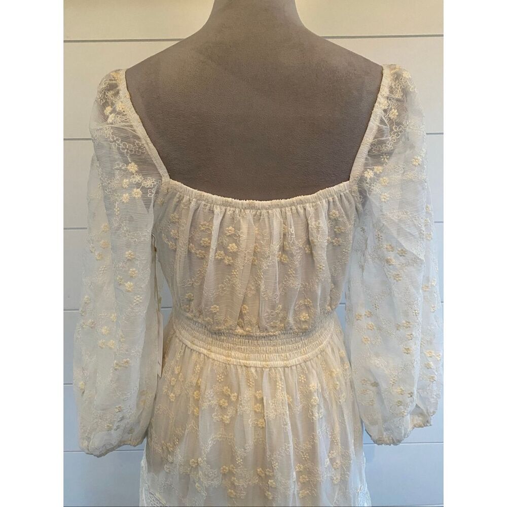 A Collective Story Peasant Boho Tiered Maxi Dress White size Small NWT - Picture 10 of 16